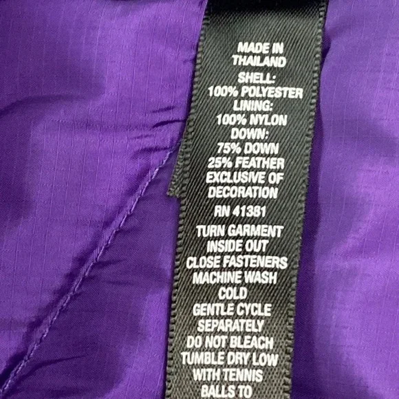 RLX Ralph Lauren Purple Down Filled Lightweight Quilted Puffer Vest Size Small - Picture 8 of 8